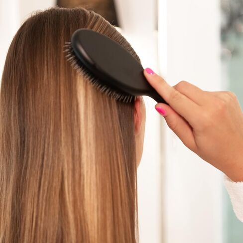 Since 1869 Hand Made In Germany - Nylon Boar Bristle Brush Suitable For Normal to Thick Hair - Gently Detangles, No Pulling or Split Ends - Softens and Improves Hair Texture, Stimulates Scalp (Small) in Saudi Arabia