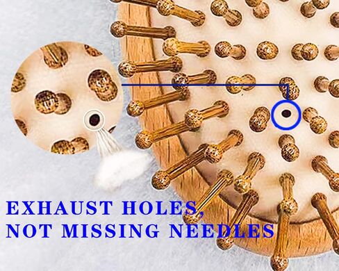 Hair Pig Brush, Wood Bristle Hair Brushs, No Handle Design, Easily put in Your Carry-on Cosmetic Bag, Round Wood Pins Anti-Static Protect Scalp and Hair， Mini Hair Brush in Saudi Arabia