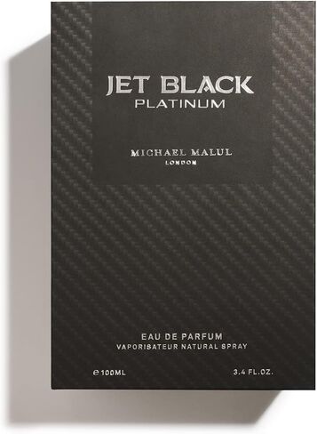 Jet Black Platinum 3.4oz Men's Eau de Parfum, Fragrance for Men 100ml Sophisticated Men's Fragrance in Saudi Arabia