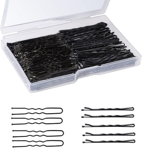 200Pcs Hair Pins Kit,Bobby Pins and U Shaped Hair Pins Bun Hair Pins for Women Girls with Storage Box Wedding Hairstyles (Black,2Inch) in Saudi Arabia
