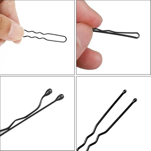 200Pcs Hair Pins Kit,Bobby Pins and U Shaped Hair Pins Bun Hair Pins for Women Girls with Storage Box Wedding Hairstyles (Black,2Inch) in Saudi Arabia