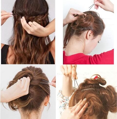 200Pcs Hair Pins Kit,Bobby Pins and U Shaped Hair Pins Bun Hair Pins for Women Girls with Storage Box Wedding Hairstyles (Black,2Inch) in Saudi Arabia