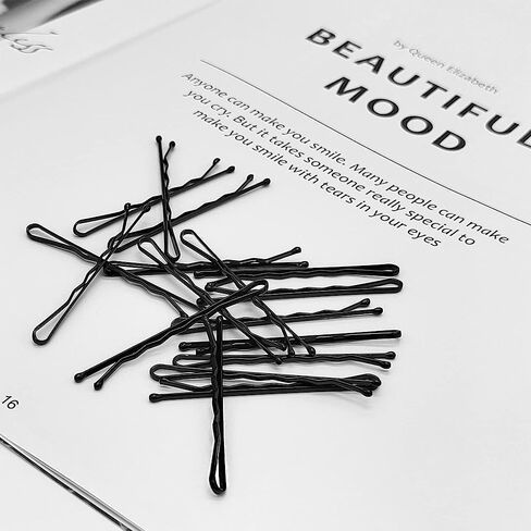 400 Pcs 2 Inch Hair Bobby Pins Black,Secure Hold Fine Hair Pins for Women,Invisible Wavy Hair Clips Bulk with Clear Boxes,Metal Hair Clips for All Hair Styling in Saudi Arabia