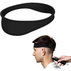 Neckline Shaving Template and Hair Trimming Guide, DIY Curved Silicone Haircut Band for DIY Home Trimming and Cutting for Adult, Fade and Taper Guide for Clippers Self Cut System (Black) in Saudi Arabia