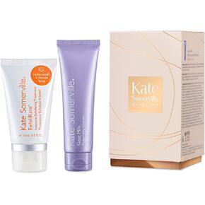 Kate Somerville Kate's Clinic Essentials Mini Duo - بشرة أكثر إشراقًا وترطيبًا وفائقة النعومة - مجموعة العناية بالبشرة بحجم مناسب للسفر مكونة من قطعتين in Kuwait
