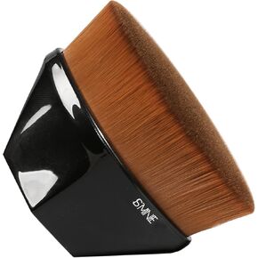 ISMINE Foundation Makeup Brush Flat Top Kabuki Hexagon Face Blush Liquid Powder Foundation Brush for Blending Liquid, Cream or Flawless Powder Cosmetics with Bonus Protective Case (Black)