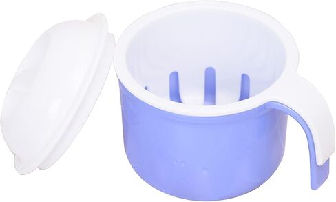 طقم الأسنان كأس مربع الحمام، حقيبة حمام طقم الأسنان مع مصفية، حافظة طقم أسنان قوية وكبيرة السعة، تستخدم لنقع أطقم الأسنان in Kuwait