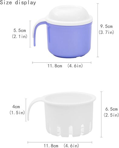 طقم الأسنان كأس مربع الحمام، حقيبة حمام طقم الأسنان مع مصفية، حافظة طقم أسنان قوية وكبيرة السعة، تستخدم لنقع أطقم الأسنان in Kuwait