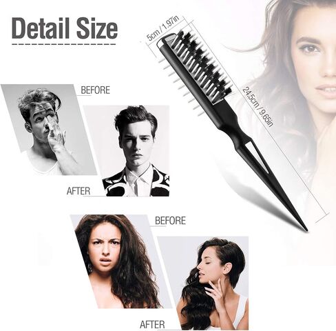 Hair Style Comb, Portable Hair Styling Comb, Hair Shark Comb Instant, Multifuncional tease Combing Brush with Shark Back Two-sided Design Instant Hair Volumizer for Hairdressing Women Men in Saudi Arabia