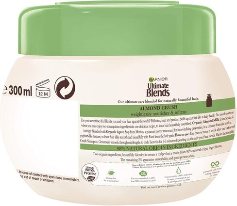 شامبو ألتيميت بليندز من غارنييه | التغذية اليومية اللوز وحليب اللوز والأغاف للشعر العادي | 360 مل | عبوة من 6 قطع in Kuwait