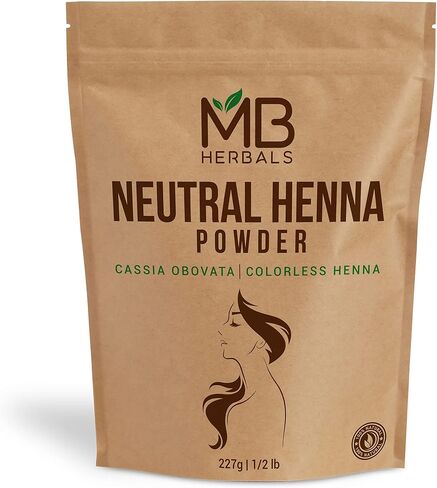 MB Herbals Neutral Henna Powder 227g | Half Pound | Senna Powder | Cassia obovata | Colorless Henna | Natural Hair Conditioner | For Soft Shiny & Healthy Hair in Saudi Arabia