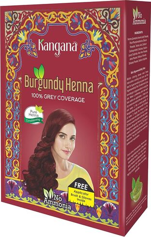 Burgundy Henna Powder for 100% Grey Coverage - Natural Henna Powder for Hair Dye/Color - 5 pouches inside- Total 50g (1.8 Oz) in Saudi Arabia
