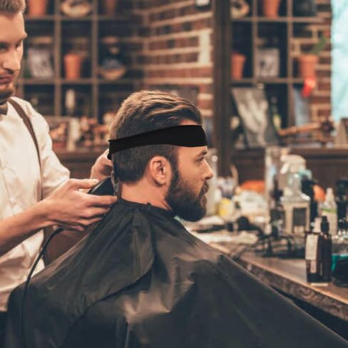 قالب حلاقة خط العنق ودليل تشذيب الشعر، شريط حلاقة من السيليكون المنحني DIY لتشذيب الشعر المنزلي بنفسك وتقطيعه للبالغين، دليل التلاشي والتفتق لنظام القص الذاتي (أسود) in Saudi Arabia