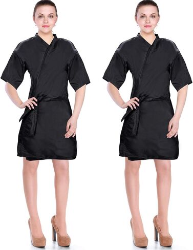 2 Pieces Salon Robes Smock for Clients Waterproof Hairdressing Gown Salon Cape in Saudi Arabia