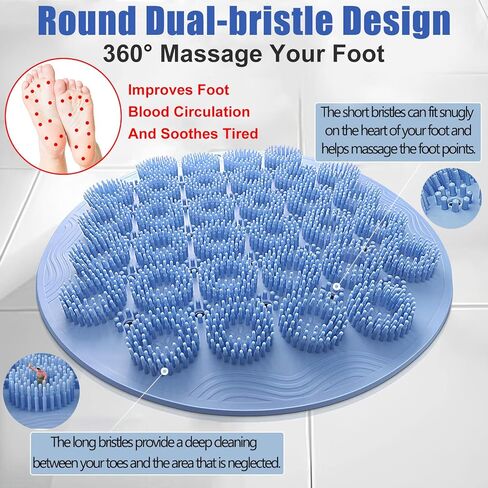 وسادة تدليك للاستحمام، فرشاة تدليك للظهر والقدم للاستحمام، فرشاة تدليك من السيليكون مع اكواب شفط، حصيرة غسل القدم في الحمام، فرشاة تقشير الجلد الميت للقدم in Kuwait