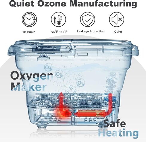 BLEOTY سبا القدم للنساء، سبا حمام القدم قابل للطي مع الحرارة والتدليك، حوض نقع القدم مع تعقيم الأوزون، التحكم في درجة الحرارة، التوقيت، ملح إبسوم اللافندر وحقيبة حمام القدم العشبية، هدايا للأم in Kuwait