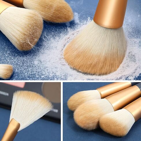MAANGE Makeup Brushes, Premium Synthetic Makeup Brush Set Professional Blush Contour Eye Make Up Brush Kit (Blue) in Kuwait