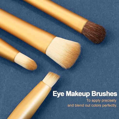 MAANGE Makeup Brushes, Premium Synthetic Makeup Brush Set Professional Blush Contour Eye Make Up Brush Kit (Blue) in Kuwait