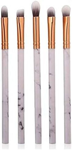 مجموعة فرش المكياج، 5 قطع من فرش المكياج ذات الملمس الرخامي الصغير للنساء وخافي عيوب العيون اليومي وفرشاة مزج الحواجب ومجموعة فرش مكياج (5 قطع) in Kuwait