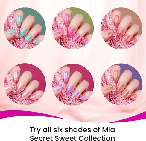 Mia Secret -Sweet Nail Acrylic Powder collection set of 6 in Saudi Arabia
