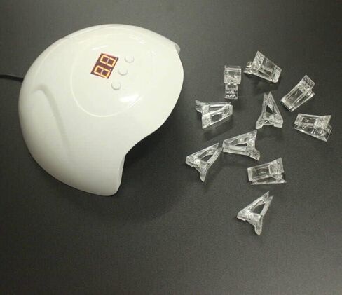 VNC 10Pcs Nail Tip Clips,Transparent Clear Nail Extension Gel Quick Building Nail Tips Clip for Nail Kit False Nail Tips and Dual Forms Manicure Nail Art Tools in Saudi Arabia