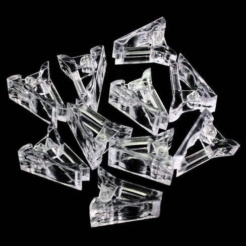 VNC 10Pcs Nail Tip Clips,Transparent Clear Nail Extension Gel Quick Building Nail Tips Clip for Nail Kit False Nail Tips and Dual Forms Manicure Nail Art Tools in Saudi Arabia