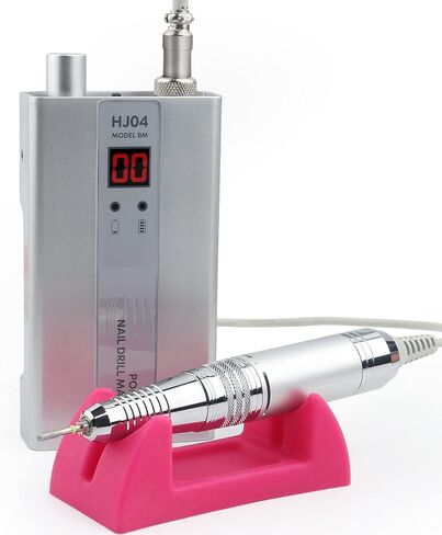 ماكينة مثقاب أظافر احترافية من QUNZHAO للأظافر الأكريليك، مبرد أظافر كهربائي 30000 دورة في الدقيقة، مبرد أظافر إلكتروني محمول لأدوات مانيكير الصالونات المنزلية (فضي) in Kuwait