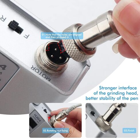 ماكينة مثقاب أظافر احترافية من QUNZHAO للأظافر الأكريليك، مبرد أظافر كهربائي 30000 دورة في الدقيقة، مبرد أظافر إلكتروني محمول لأدوات مانيكير الصالونات المنزلية (فضي) in Kuwait