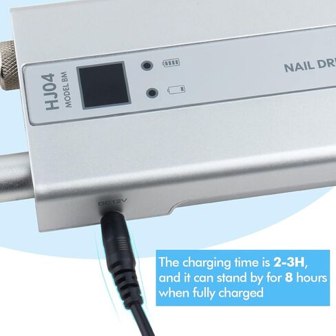 ماكينة مثقاب أظافر احترافية من QUNZHAO للأظافر الأكريليك، مبرد أظافر كهربائي 30000 دورة في الدقيقة، مبرد أظافر إلكتروني محمول لأدوات مانيكير الصالونات المنزلية (فضي) in Kuwait