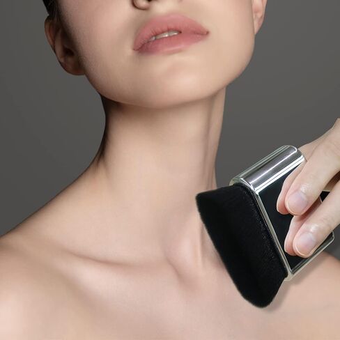 فرشاة كريم أساس بودرة من Dpolla لكريم الأساس السائل، فرشاة كابوكي بزاوية، فرشاة مكياج ممتازة لكريم الأساس السائل الخالي من العيوب، وخافي عيوب البشرة، وإعداد مسحوق معدني لمستحضرات التجميل، ومزج التلميع (ذهبي وردي) in Kuwait