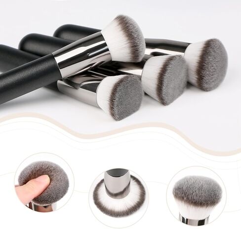 فرشاة كريم الأساس UNIMEIX Kabuki للوجه، فرشاة واقية من الشمس، فرش مكياج كريم الأساس للمكياج السائل والبودرة in Kuwait