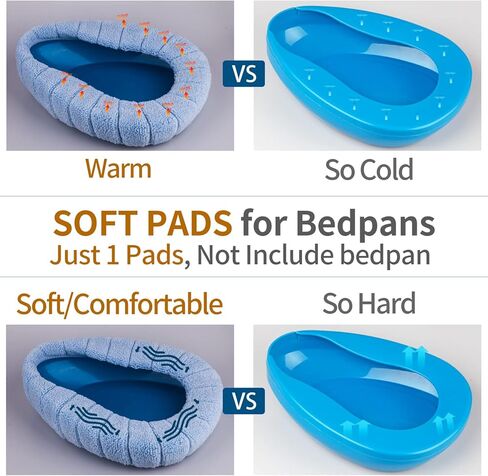 Bed Pan Cushion Bedpans Seat Covers Soft Suitable for All Kinds of Contoured Stainless Steel and Plastic Bedpan, Warm, Stretchable, Non-Irritating, 1.0 Count in Kuwait