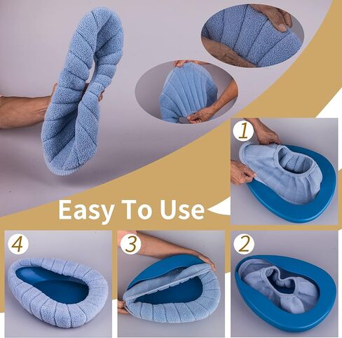 Bed Pan Cushion Bedpans Seat Covers Soft Suitable for All Kinds of Contoured Stainless Steel and Plastic Bedpan, Warm, Stretchable, Non-Irritating, 1.0 Count in Kuwait