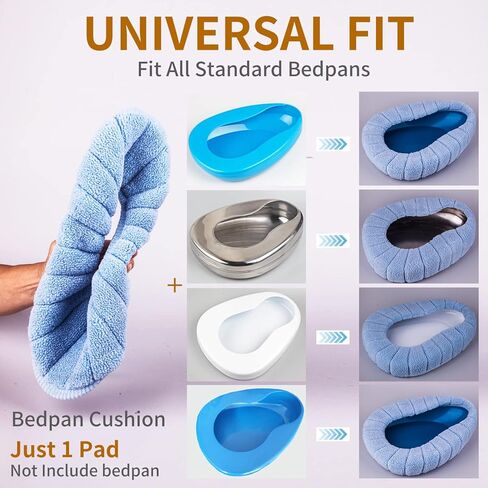 Bed Pan Cushion Bedpans Seat Covers Soft Suitable for All Kinds of Contoured Stainless Steel and Plastic Bedpan, Warm, Stretchable, Non-Irritating, 1.0 Count in Kuwait