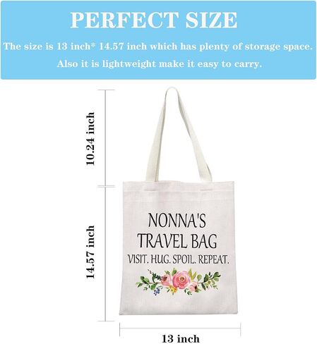 GJTIM Nonna Gift for Grandma from Grandchildren Nonna Travel Gift Grandmother Zipper Pouch Makeup bag(Nonna's Travel Black) in Saudi Arabia