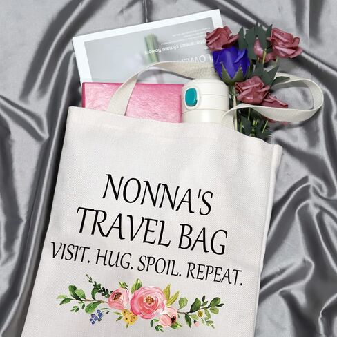 GJTIM Nonna Gift for Grandma from Grandchildren Nonna Travel Gift Grandmother Zipper Pouch Makeup bag(Nonna's Travel Black) in Saudi Arabia