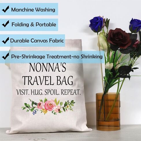 GJTIM Nonna Gift for Grandma from Grandchildren Nonna Travel Gift Grandmother Zipper Pouch Makeup bag(Nonna's Travel Black) in Saudi Arabia