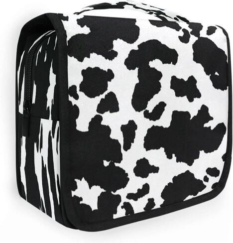 Animal Cow Print Toiletry Bag Hanging Toiletry Bag Makeup Cosmetic Bag Travel Organizer Case for Women Men in Saudi Arabia