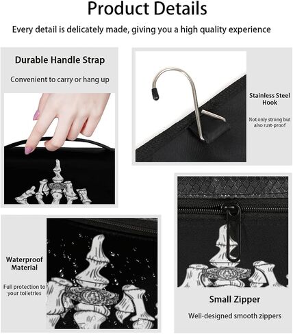 Animal Cow Print Toiletry Bag Hanging Toiletry Bag Makeup Cosmetic Bag Travel Organizer Case for Women Men in Saudi Arabia