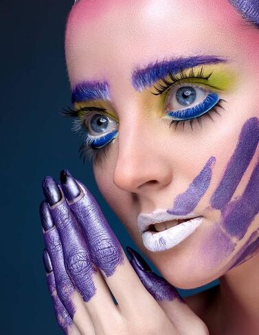 Mysense Dark Purple Face Body Paint Stick, Purple Eye Black Stick for Sports Baseball Softball Football, Blendable Cream Facepaint Makeup for Halloween Costume Cosplay in Saudi Arabia