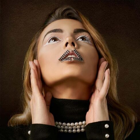 5 أوراق من ملصقات الوجه الكريستالية من Ludress، جواهر الوجه الهذيان، جواهر الجسم اللامعة، أحجار الراين المسيل للدموع، وشم حورية البحر، مجوهرات الجسم DIY، إكسسوارات مكياج فنية للنساء والفتيات (النمط 3) in Kuwait