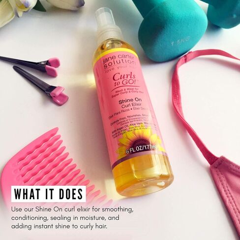 Jane Carter Solution Curls to Go Shine On Curl Elixir (6oz) - Nourishing, Reduce Frizz in Saudi Arabia