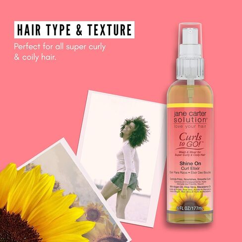 Jane Carter Solution Curls to Go Shine On Curl Elixir (6oz) - Nourishing, Reduce Frizz in Saudi Arabia