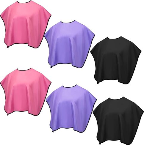 AUECOOME 6 pieces Short Barber Cape Short Makeup Cape for Women Men Waterproof Mini Makeup Bib Haircut Cape Hair Cutting in Saudi Arabia