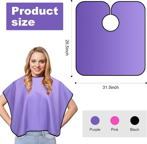 AUECOOME 6 pieces Short Barber Cape Short Makeup Cape for Women Men Waterproof Mini Makeup Bib Haircut Cape Hair Cutting in Saudi Arabia