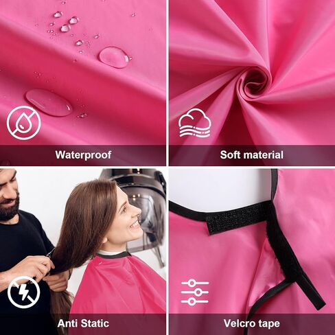 AUECOOME 6 pieces Short Barber Cape Short Makeup Cape for Women Men Waterproof Mini Makeup Bib Haircut Cape Hair Cutting in Saudi Arabia