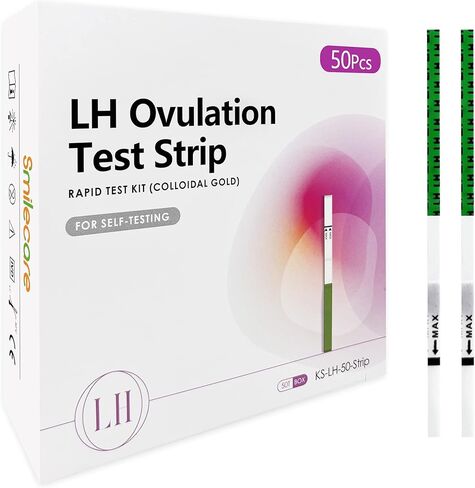 50PCS LH Test Strips for Women, Ovulation Predictor Kit Tracker with High Sensitivity Result & Easy Operation for Women to Use at Home in Saudi Arabia