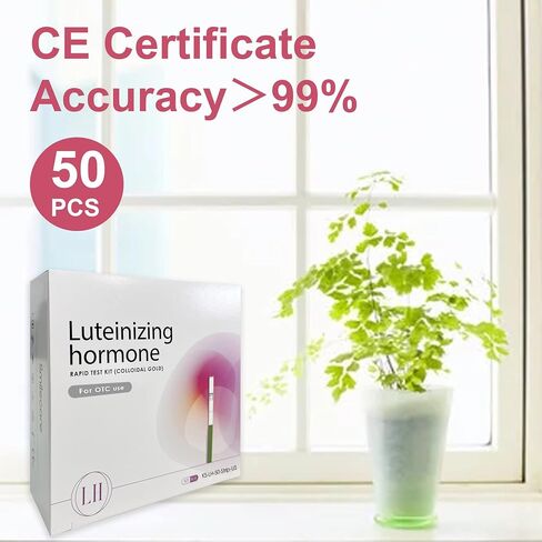 50PCS LH Test Strips for Women, Ovulation Predictor Kit Tracker with High Sensitivity Result & Easy Operation for Women to Use at Home in Saudi Arabia
