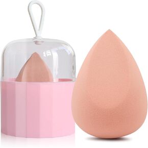 Makeup Sponge Set with Breathable Face Sponge Holder for Travel Foundation Organic Beauty Sponges for Makeup Soft Blender Sponges Professional Black in Saudi Arabia