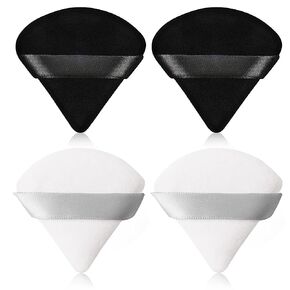 Pimoys 4 Pieces Powder Puff Face Triangle Makeup Sponge for Loose Powder Cosmetic Foundation Sponge Soft Setting Powder Puff Beauty Blender Wet Dry Makeup Tool, Pink in Saudi Arabia